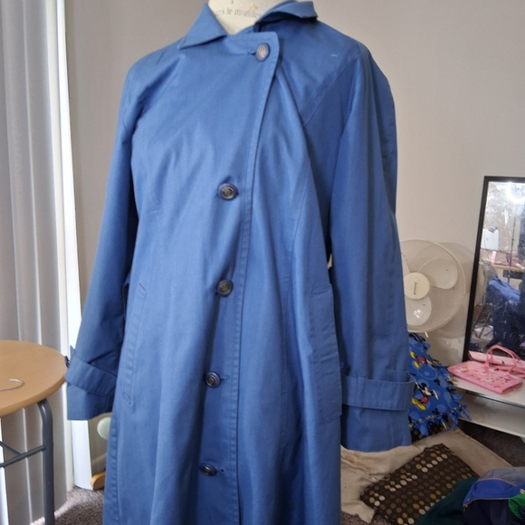 Stylish Blue Trench Coat - Picture 6 of 7
